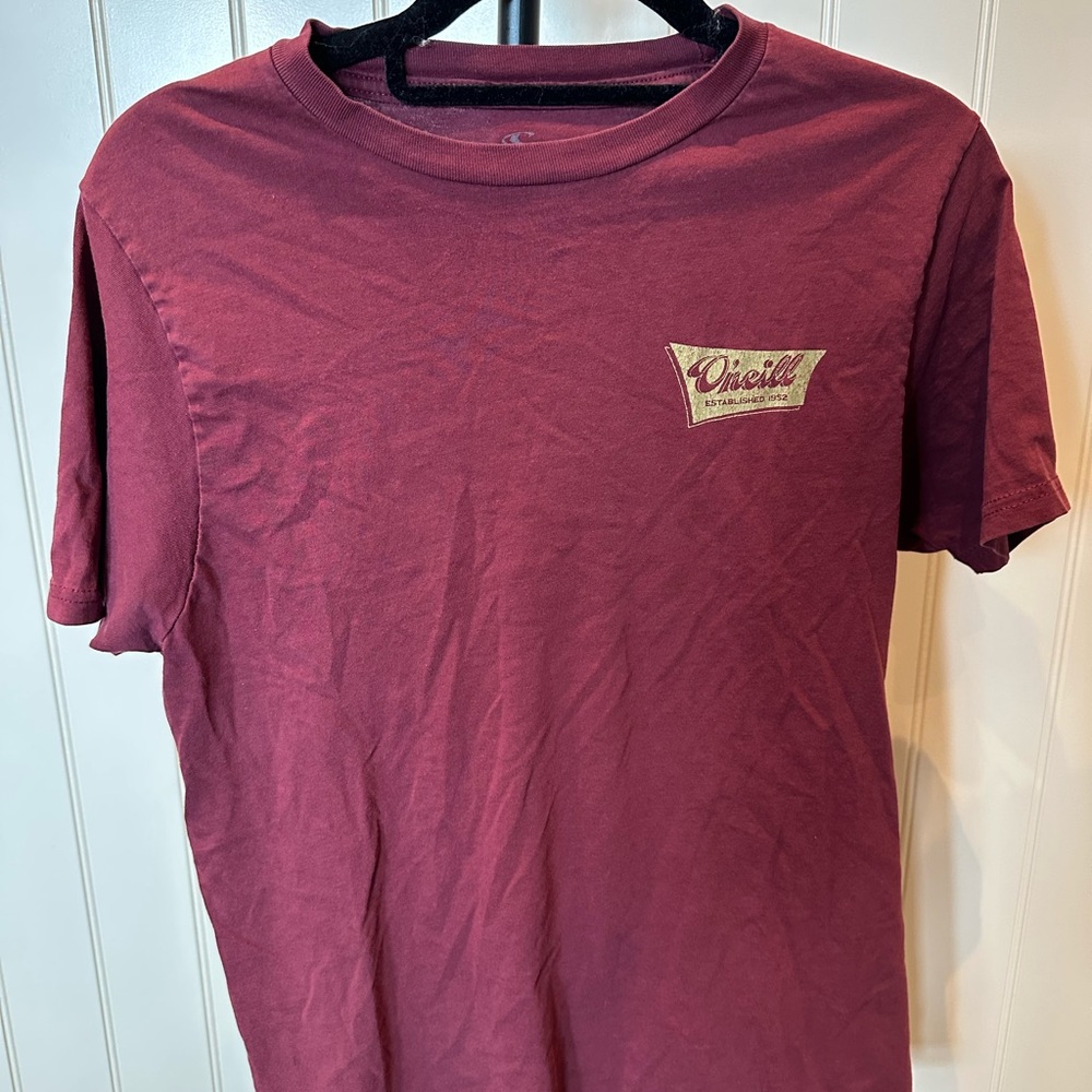 O'Neill Men's Small Burgundy Short Sleeve Tee